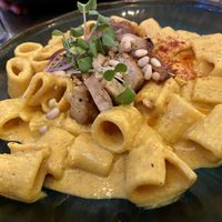 Rigatoni - carbonara style  at Le Potager de Charlotte - Rennequin in Paris