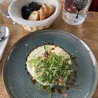 Tofu starter with good sauce  at Le Potager de Charlotte - Rennequin in Paris