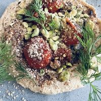 Houmous & cherry tomatoes   at Le Potager de Charlotte - Rennequin in Paris