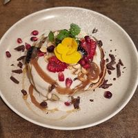 Almond & rice pancakes with hazelnut cacao cream at Le Potager de Charlotte - Rennequin in Paris