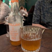 Le Petulant (organic apple juice), tasted so nice, like sparkling cloudy apple juice at Le Potager de Charlotte - Rennequin in Paris