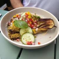 Grilled eggplant at Le Potager de Charlotte - Rennequin in Paris