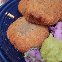 Black bean cakes  at Columbia in St Augustine
