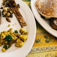 Vegan Garfield sampler  at The Black Cat Cafe in Devon