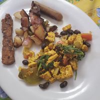 Part 2 of The Vegan Garfield Platter at The Black Cat Cafe in Devon