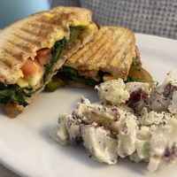 Vegan Panini   at The Black Cat Cafe in Devon