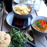 Falafel and a side portion is fries at Tom Almhütte in Maria Alm