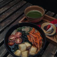 Vegan ramen at Mari's MetchaMatcha Wasyoku in Vienna