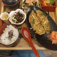 Bento box with grilled eggplant at Mari's MetchaMatcha Wasyoku in Vienna