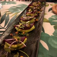 Tacos of beetroot and guacamole at Coco Cuina Viva in Cadaques