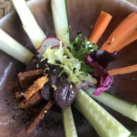 Hummus de oliva negra   at Coco Cuina Viva in Cadaques