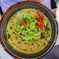 Sopa de tofu. Mucho gusto cítrico, a limón y cilantro at Coco Cuina Viva in Cadaques