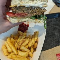 Beyond Burger Platter  at Universal Studios - Captain America Diner in Orlando