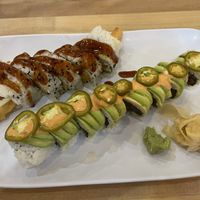 Sweet Potato Business and Crazy Jungle rollss  at Sushi Jin Next Door in Woodbridge