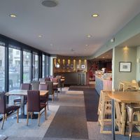 Inside + Counter #Veganuary at Galeri Café Bar in Caernarfon