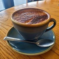 Soya Cappuccino. at Galeri Café Bar in Caernarfon