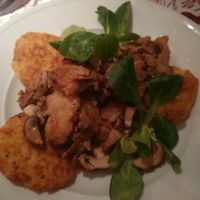 Kartoffel Rösti mit Schwammerl at Klosterstüberl in Fuerstenfelbruck