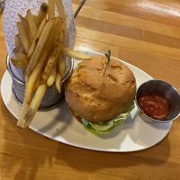Impossible Burger with Fries at Umami Burger in San Francisco