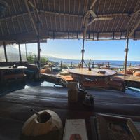 View from restaurant (upstairs) at Blue Earth Village in Bunutan