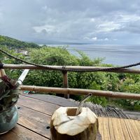 Fresh whole coconut   at Blue Earth Village in Bunutan