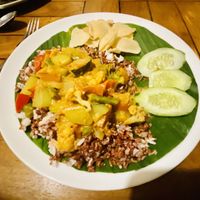 Thai Red Curry with Rice   at Blue Earth Village in Bunutan