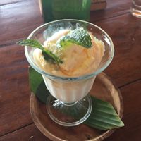 Coconut icecream vegetarian  at Blue Earth Village in Bunutan