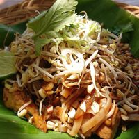 Pad thai at Blue Earth Village in Bunutan
