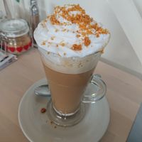 Gingerbread soya latte at Pixie Bakes Cakery and Coffee Shop in Tintwistle