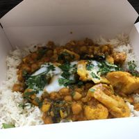 Cauliflower curry with rice, (large portion) at Simple and Good in Enfield
