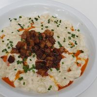 Delicious halusky in a local bistro at Made with Laf in Bratislava