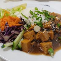 Teriyaki bowl at Made with Laf in Bratislava