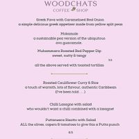 special menu for Chorley Vegan Society for April meet up at Woodchats in Chorley