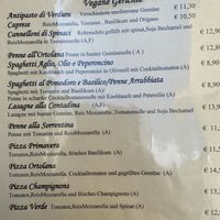 Vegan Menu  at Il Caminetto Terra Mia in Linz