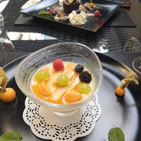 Soy panna cotta at Il Caminetto Terra Mia in Linz