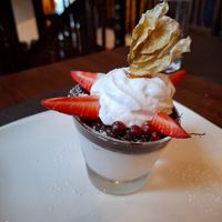 Vegan dessert at Il Caminetto Terra Mia in Linz