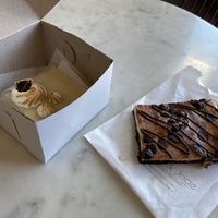 Brownie (to the right) at Hazel & Jade Bakery in San Diego