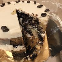 Delicious layers of marble cake and coffee frosting   at Hazel & Jade Bakery in San Diego