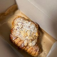 Almond croissant at Hazel & Jade Bakery in San Diego