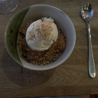 Apple pie with ice cream  at Magnolia in Stockholm