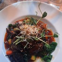 Zen (portabello, szechuan suace and rice noodles with vegetables) at Magnolia in Stockholm