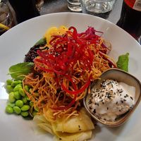 Vegan tofu bowl at Magnolia in Stockholm