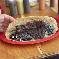 Huitlacoche quesadilla  at Quecas El Comal in Cabo San Lucas