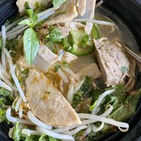 Spicy lemongrass vegan beef noodle soup at Holy Basil Pho in Oakland