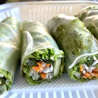 Veggie rainbow spring rolls at Holy Basil Pho in Oakland