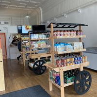 lots of grocery staples, including instant Mac and cheese, grab-and-go snacks, and food/treats for dog friends! at Eureka Plant Based Foods in Phillipsburg