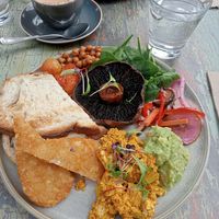 Vegan big breakfast at Sanctum Cafe in Cooks Hill