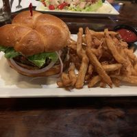 Black bean burger  at South Gate Brewing Company in Oakhurst