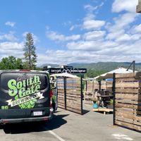 Outdoor area out backk  at South Gate Brewing Company in Oakhurst