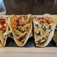 Mexi-cauli tacos were phenomenal (vegan) at South Gate Brewing Company in Oakhurst