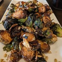 Brussel sprouts (vegan) were delicious! at South Gate Brewing Company in Oakhurst